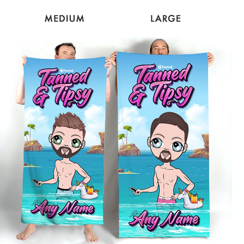 MrCB Personalised Tanned & Tipsy Trip Beach Towel - Image 5