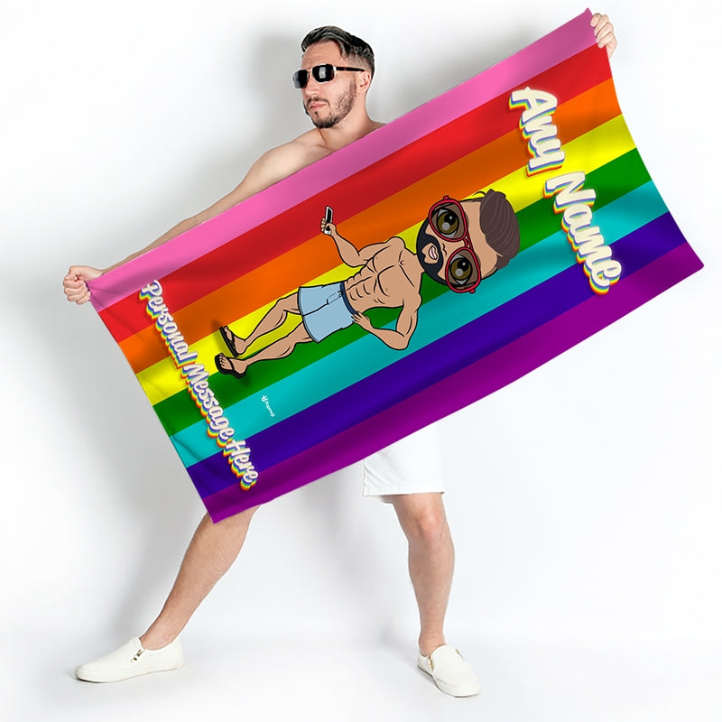 MrCB Pride Flag Beach Towel - Image 1