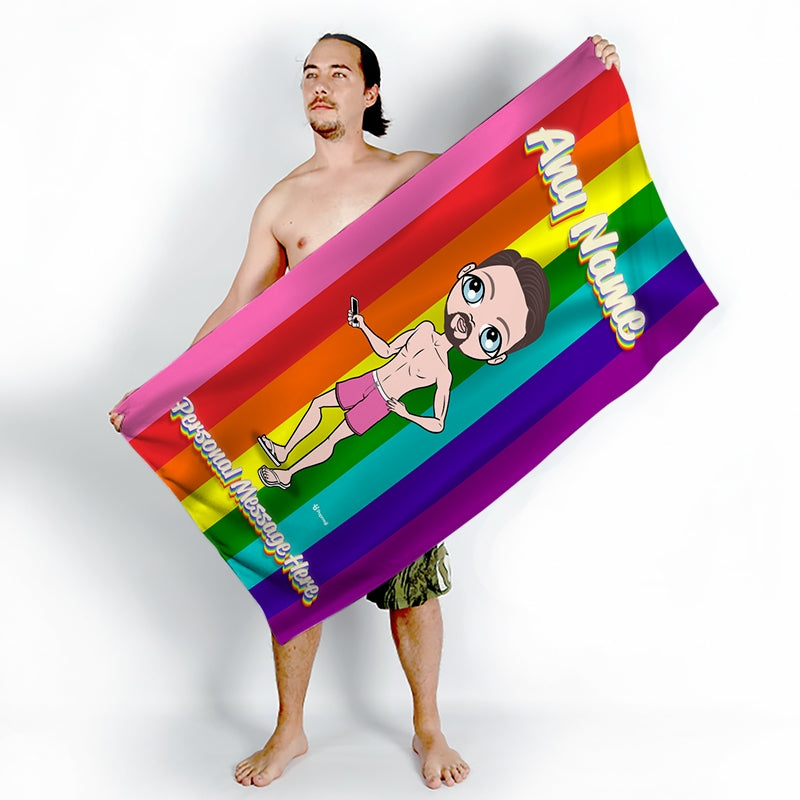 MrCB Pride Flag Beach Towel - Image 3