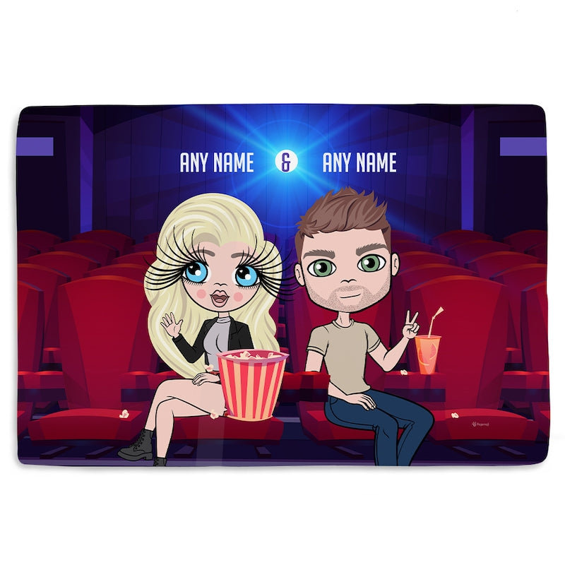 Multi Character Couples At The Movies Fleece Blanket - Image 3