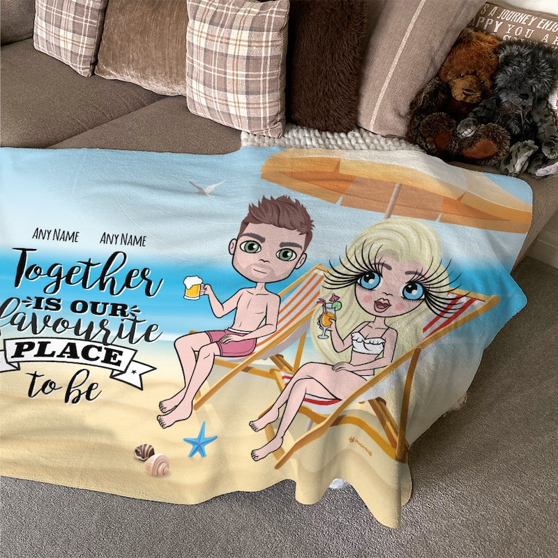 Multi Character Couples Together Is Our Favourite Place Fleece Blanket - Image 7
