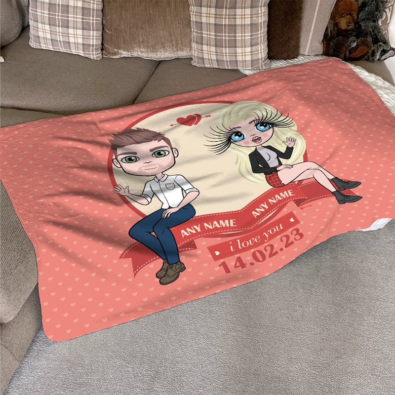 Multi Character Couples Special Date Fleece Blanket - Image 4