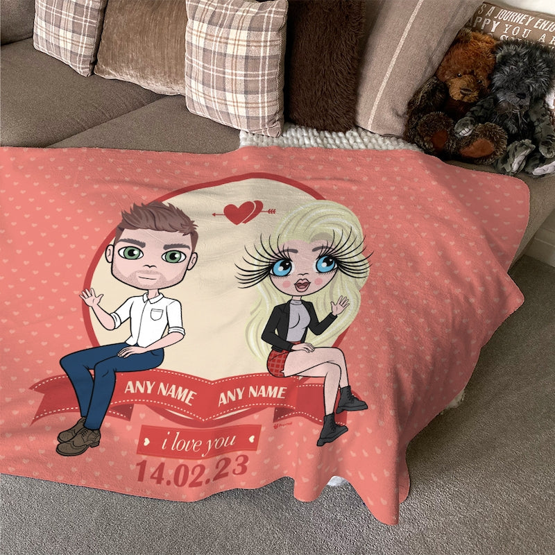 Multi Character Couples Special Date Fleece Blanket - Image 3