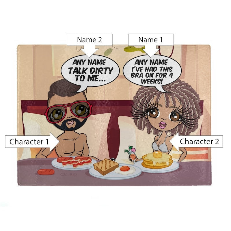 Multi Character Couples Talk Dirty Chopping Board