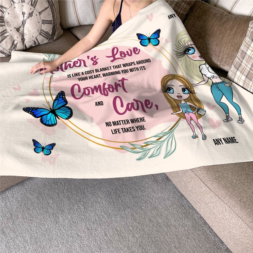 Multi Character Mother's Love Adult and Child Fleece Blanket - Image 3