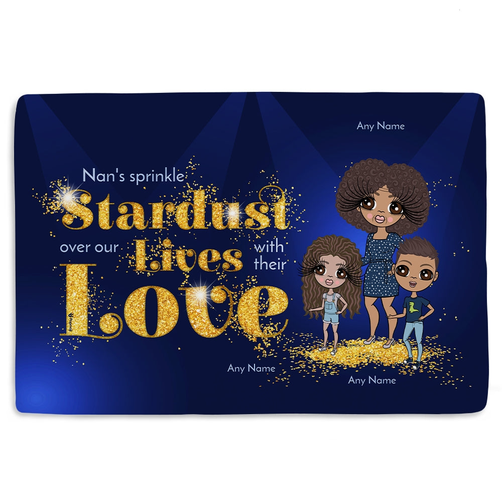 Multi Character Nan's Sprinkle Stardust Woman And 2 Children Fleece Blanket - Image 1