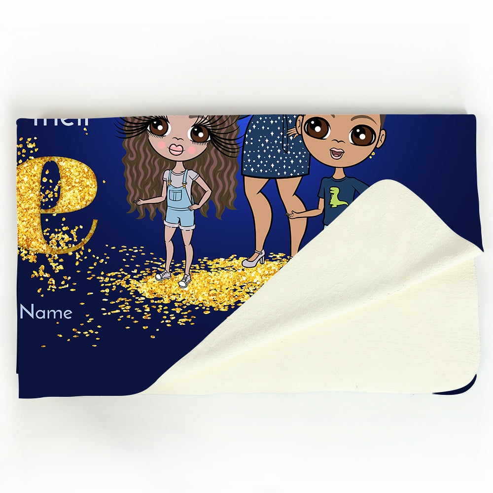 Multi Character Nan's Sprinkle Stardust Woman And 2 Children Fleece Blanket - Image 2