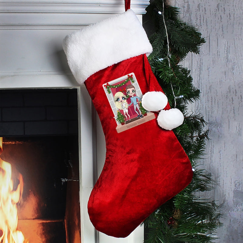 Multi Character Personalised Couples Door Christmas Stocking - Image 4