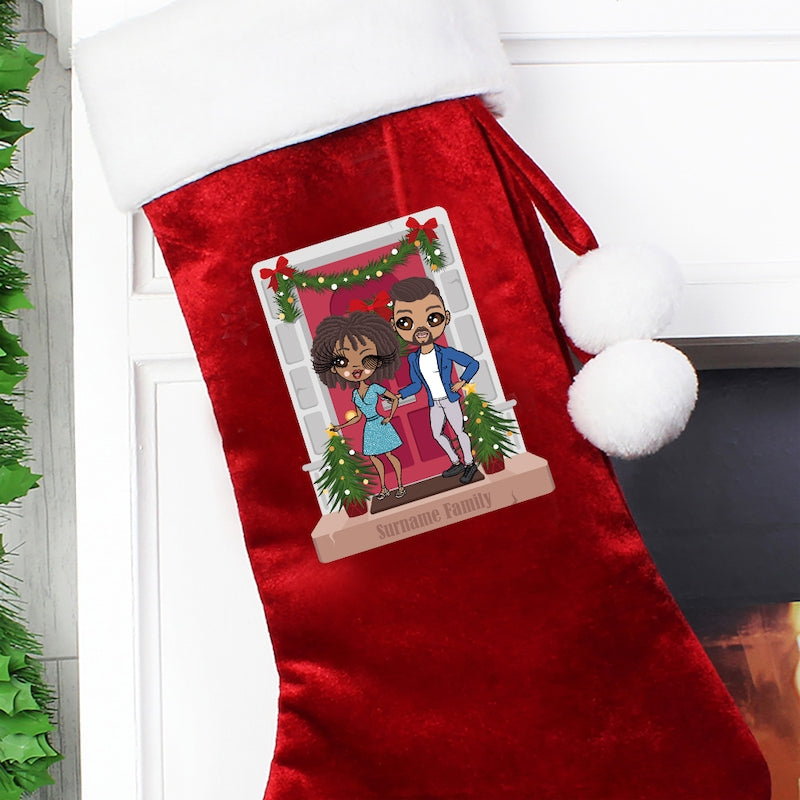 Multi Character Personalised Couples Door Christmas Stocking - Image 2
