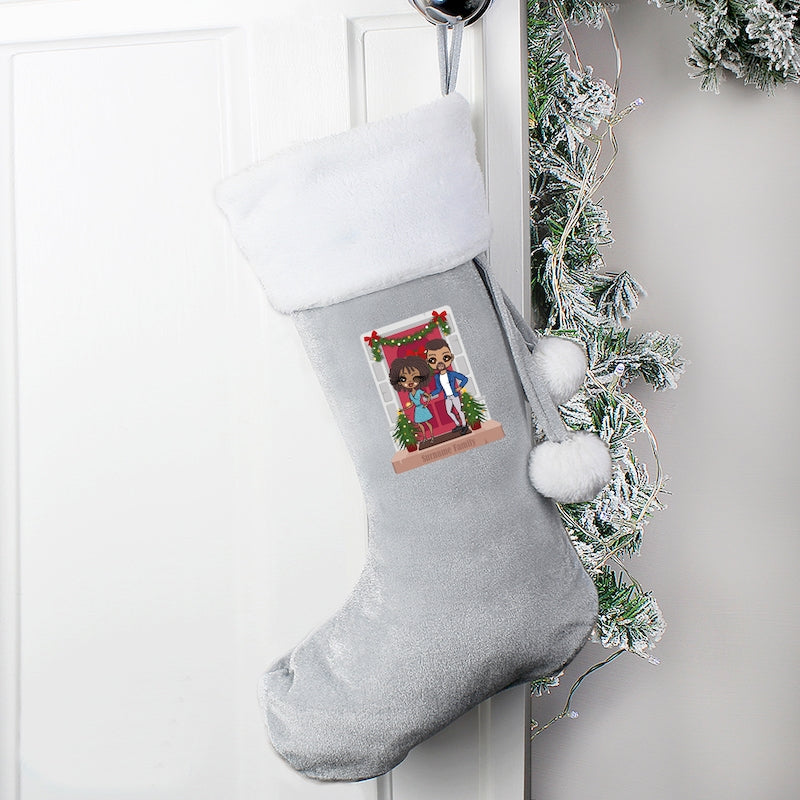Multi Character Personalised Couples Door Christmas Stocking - Image 5