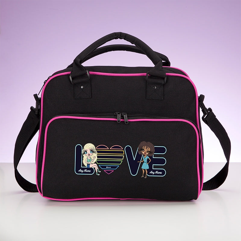 Multi Character Couples Neon Love Travel Bag - Image 1