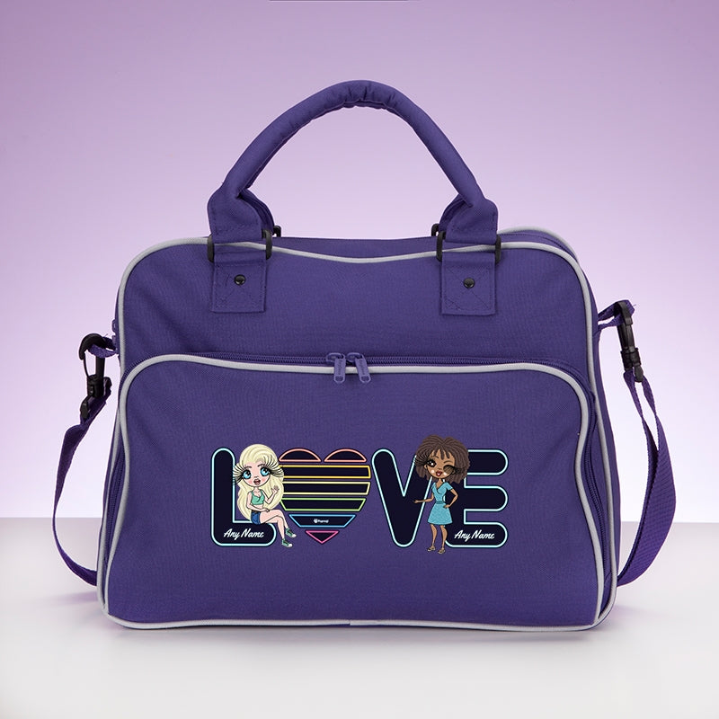 Multi Character Couples Neon Love Travel Bag - Image 5