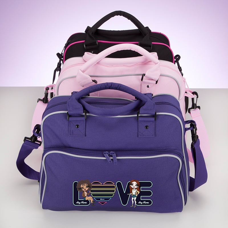 Multi Character Couples Neon Love Travel Bag - Image 4