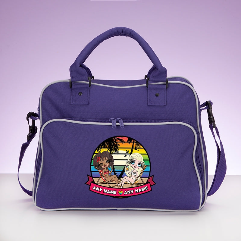 Multi Character Couples Rainbow Beach Travel Bag - Image 3