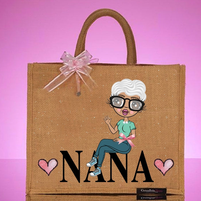 ClaireaBella Nana Lounging Large Jute Bag - Image 1