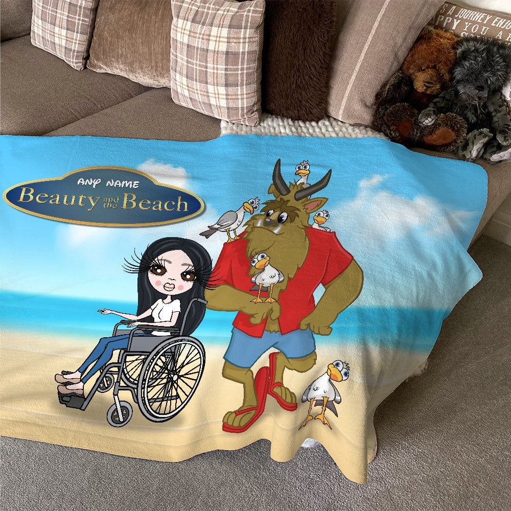 ClaireaBella Beauty and The Beach Wheelchair Fleece Blanket