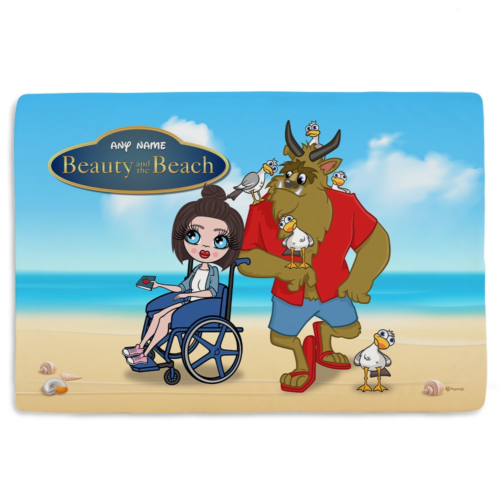 ClaireaBella Beauty and The Beach Wheelchair Fleece Blanket