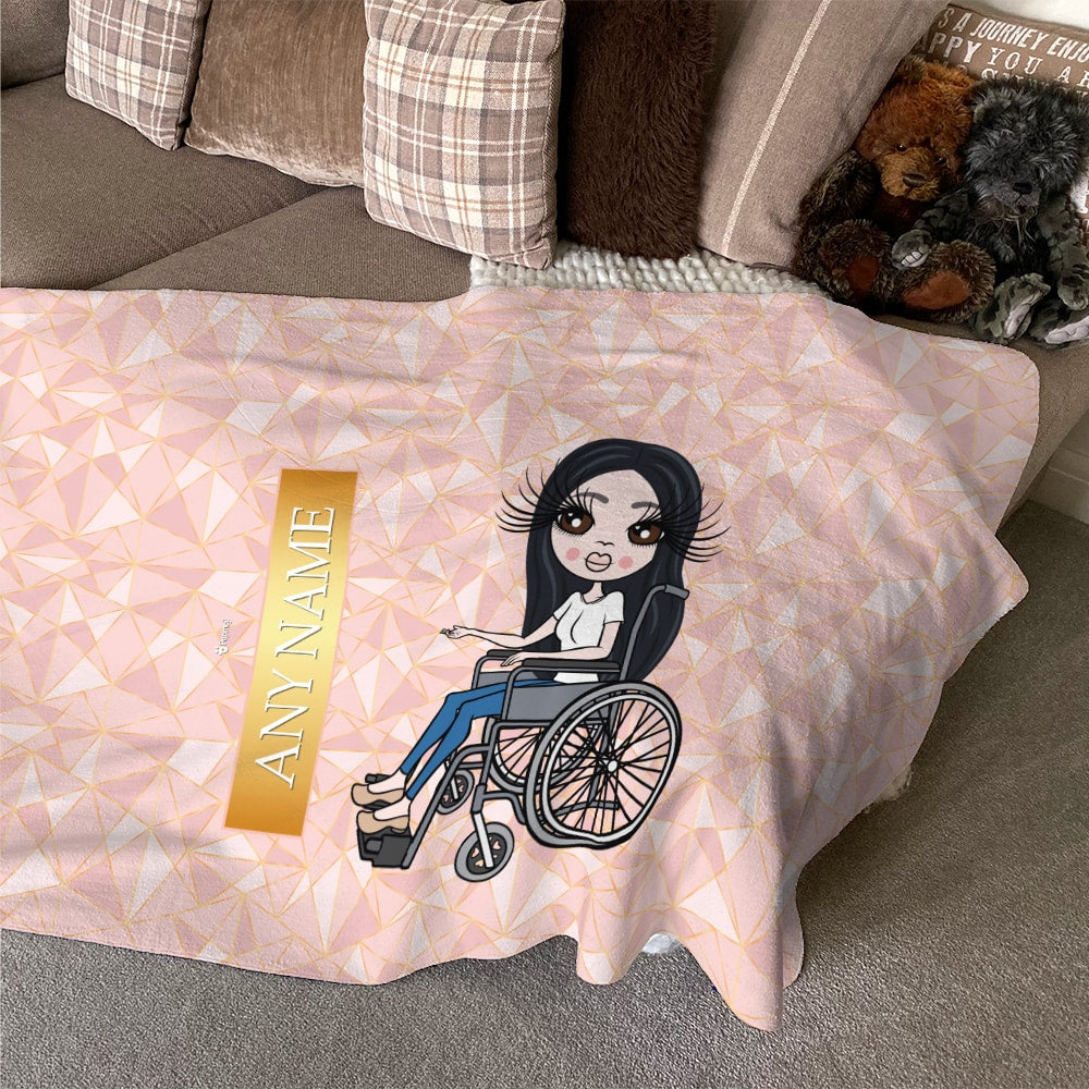 ClaireaBella Geo Print Wheelchair Fleece Blanket