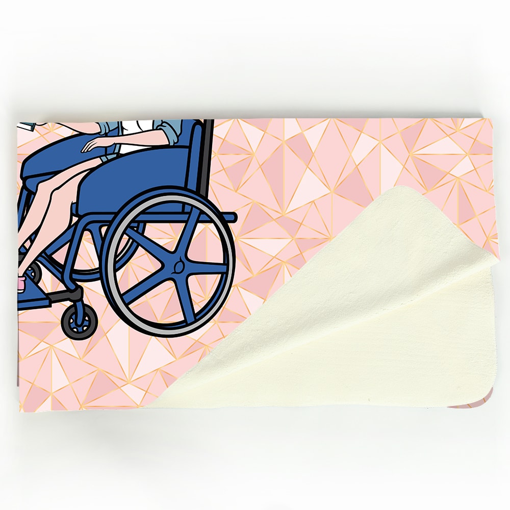 ClaireaBella Geo Print Wheelchair Fleece Blanket