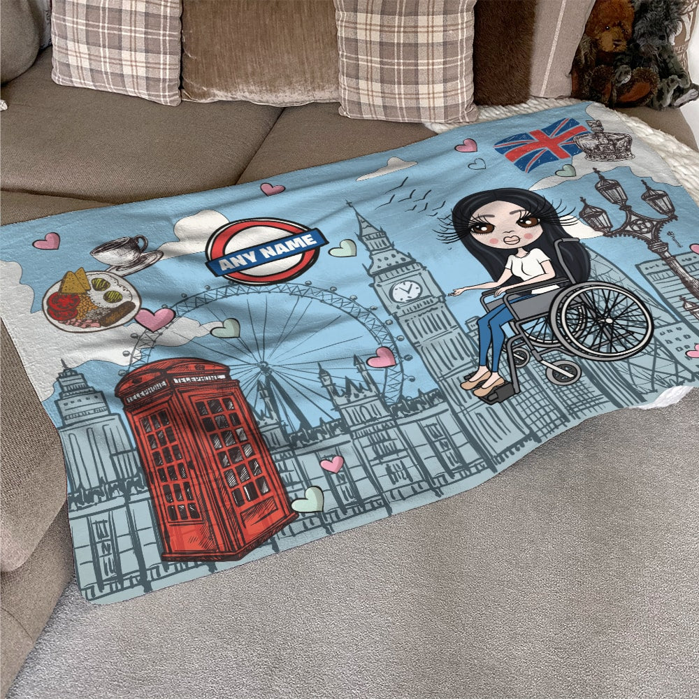 ClaireaBella Love London Wheelchair Fleece Blanket