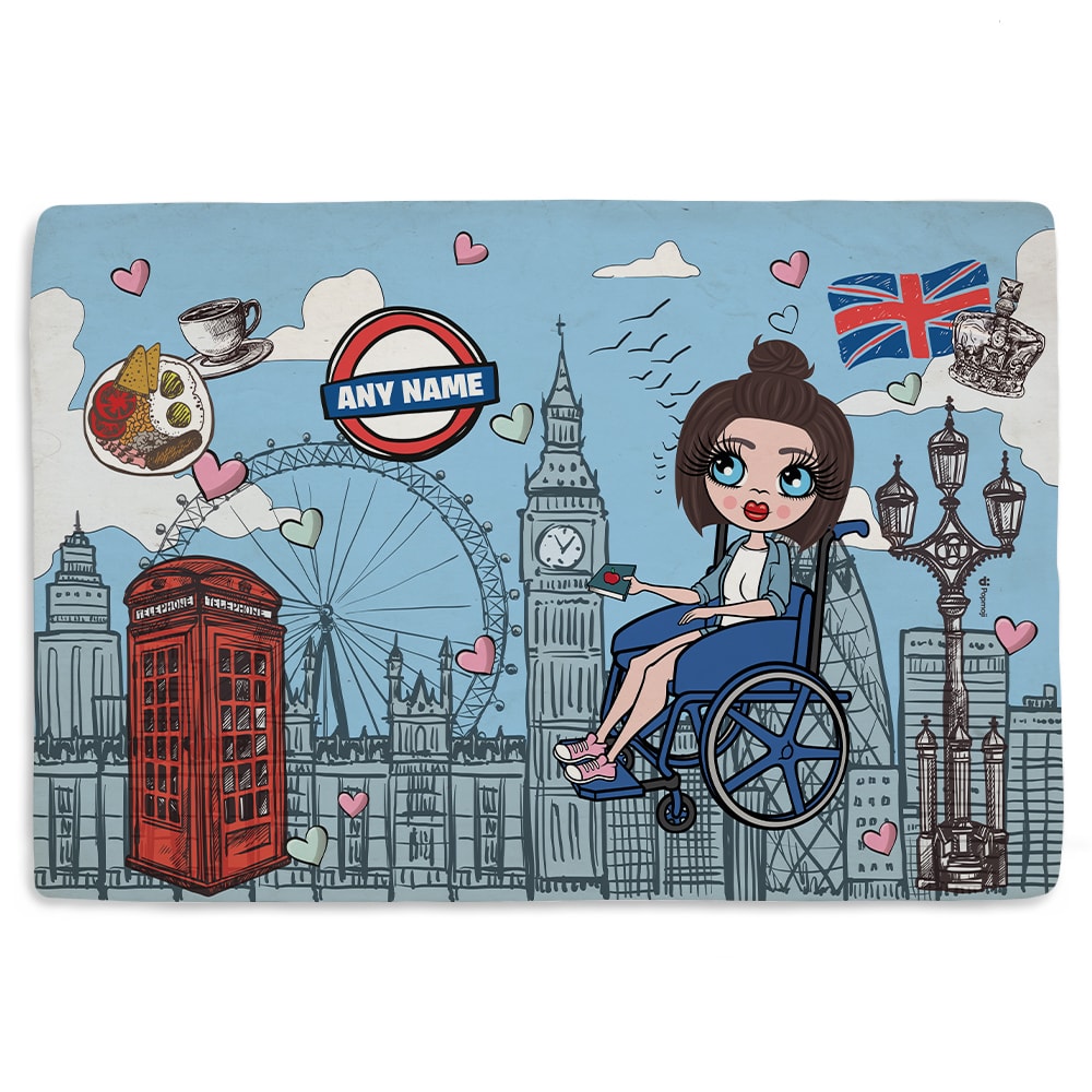 ClaireaBella Love London Wheelchair Fleece Blanket