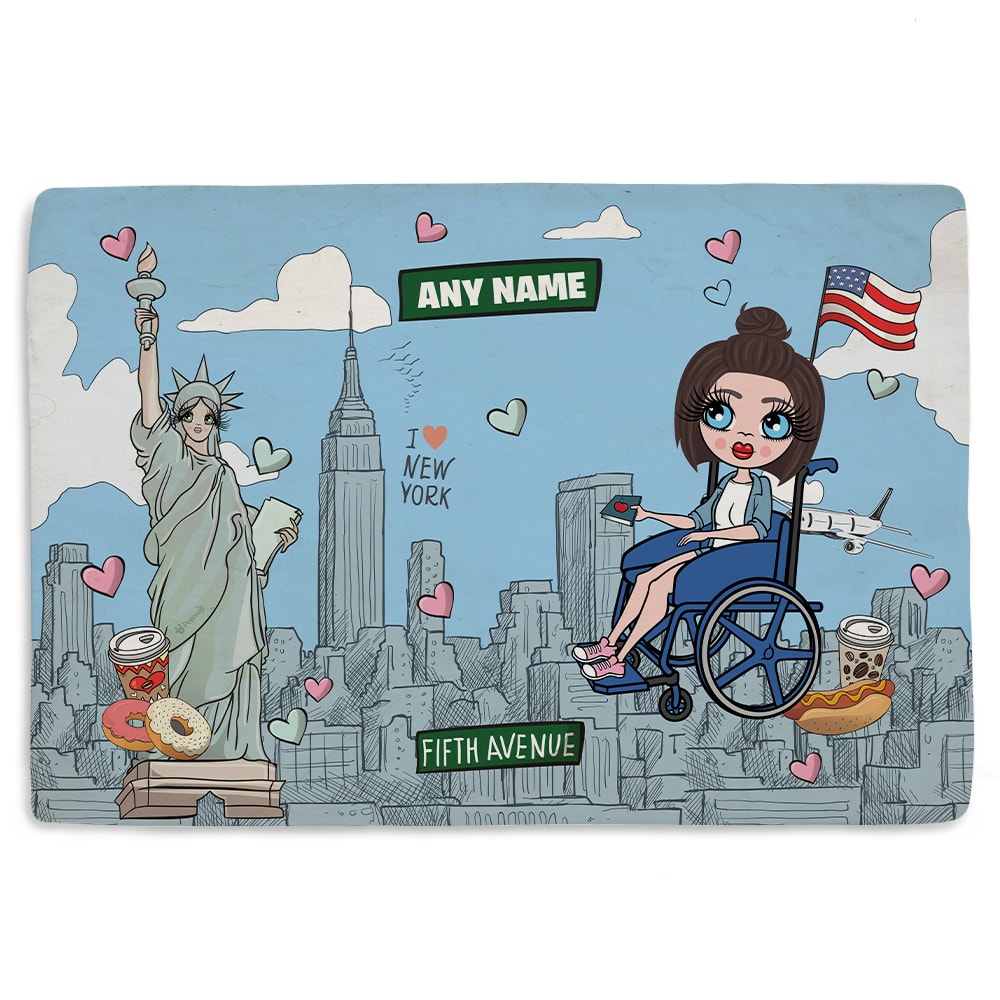 ClaireaBella Love NY Wheelchair Fleece Blanket