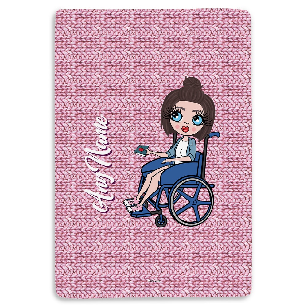ClaireaBella Wheelchair Portrait Wool Effect Fleece Blanket