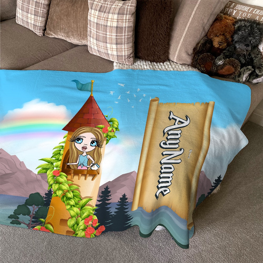 ClaireaBella Girls Fairy Tale Fleece Blanket