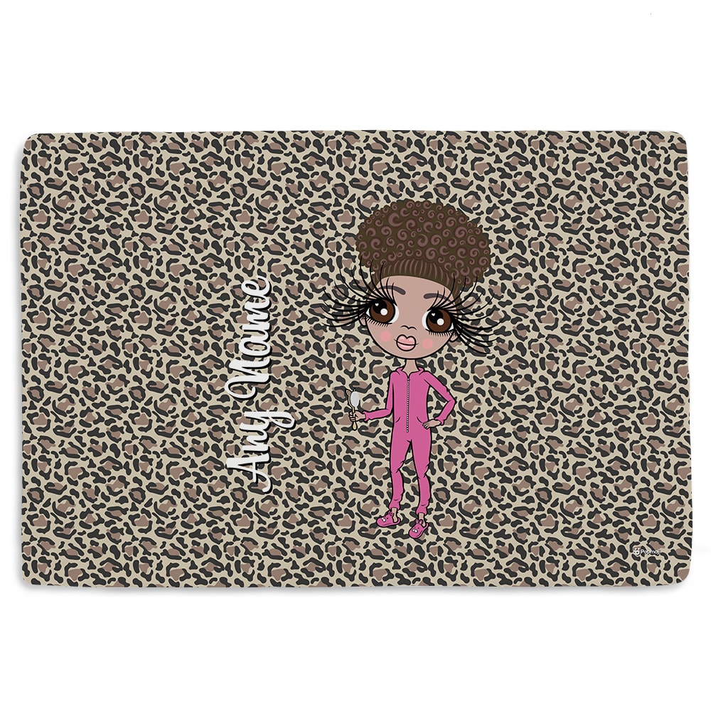 ClaireaBella Girls Leopard Print Fleece Blanket