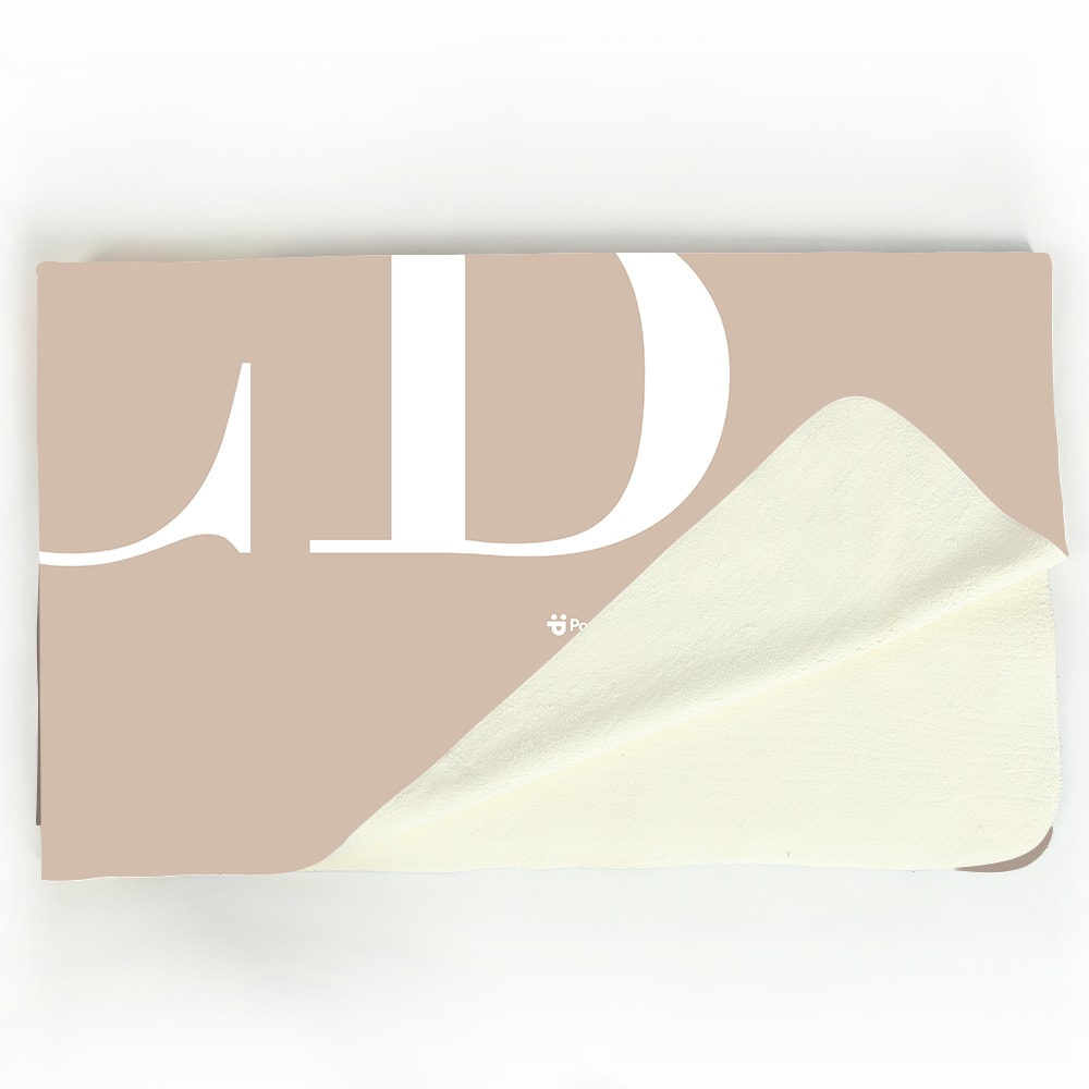 ClaireaBella Girls Lux Initial Nude Landscape Fleece Blanket