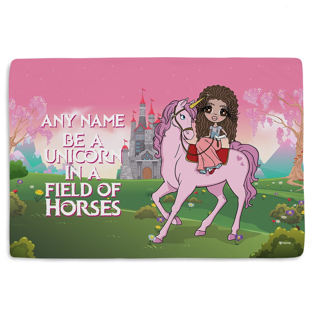 ClaireaBella Girls Unicorn Dreams Fleece Blanket