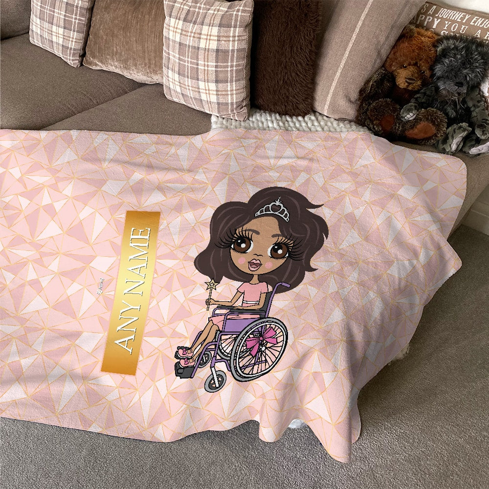 ClaireaBella Girls Geo Print Wheelchair Fleece Blanket