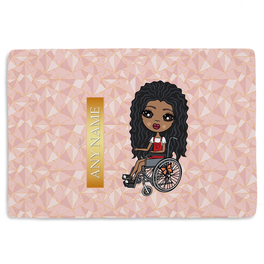 ClaireaBella Girls Geo Print Wheelchair Fleece Blanket