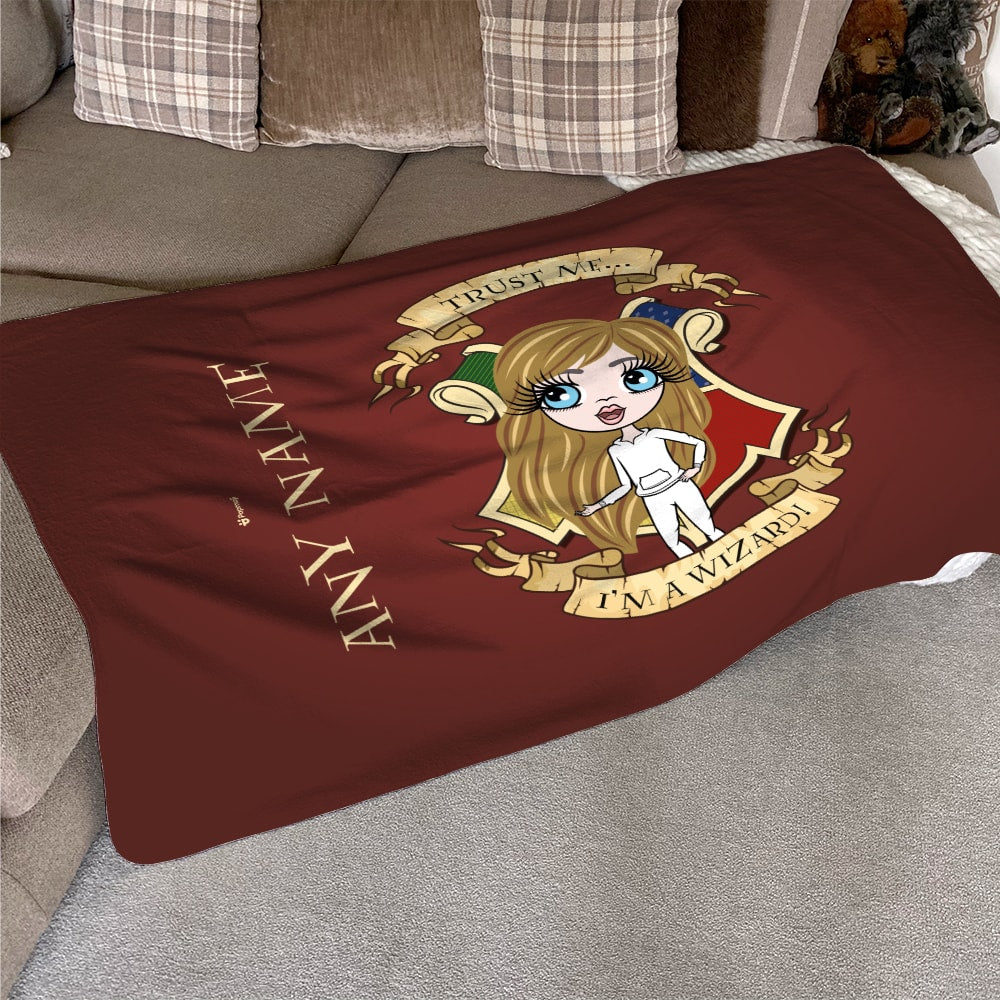 ClaireaBella Girls Wizard Fleece Blanket