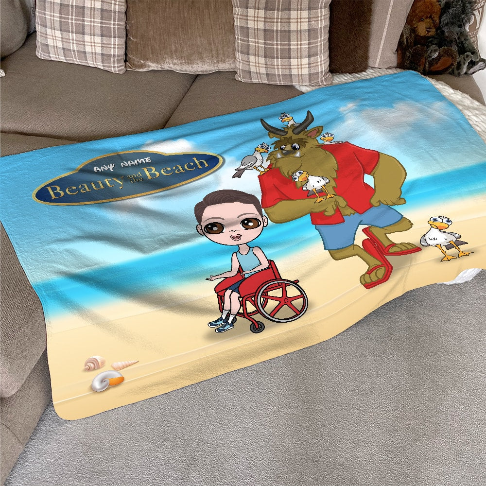 Jnr Boys Beauty and The Beach Wheelchair Fleece Blanket