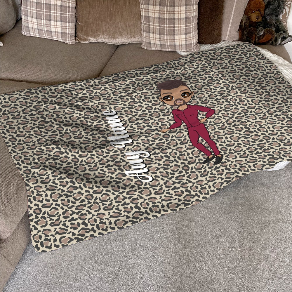 MrCB Leopard Print Fleece Blanket