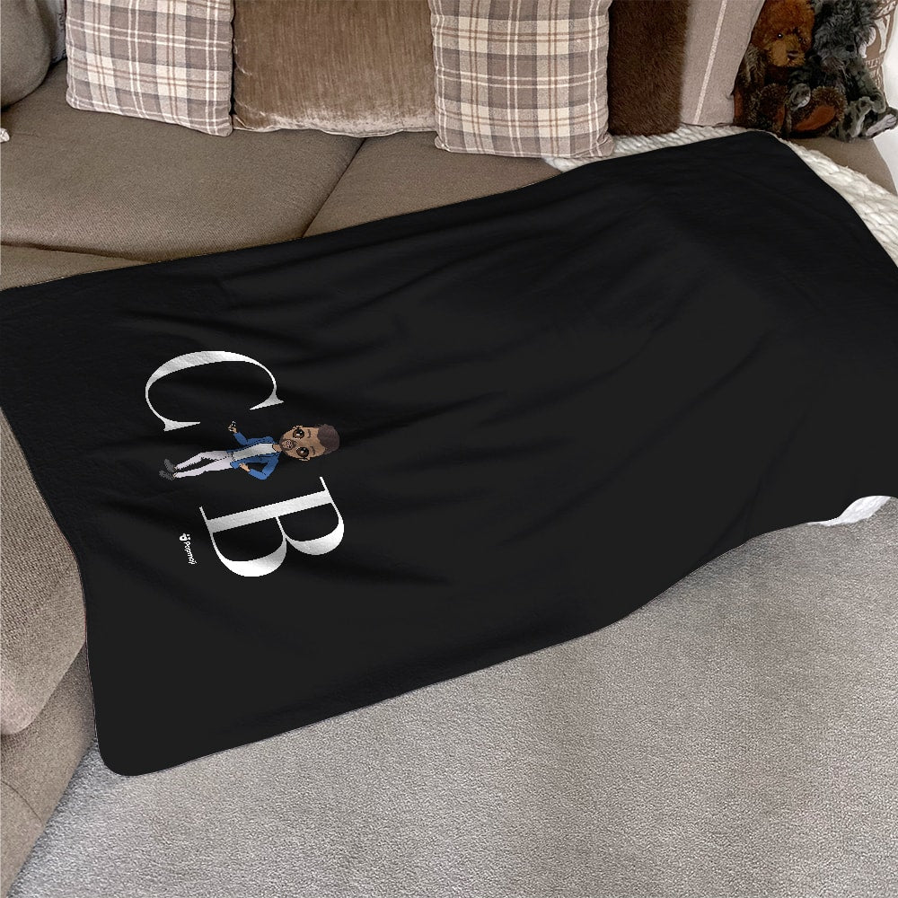 MrCB Lux Collection Black Fleece Blanket