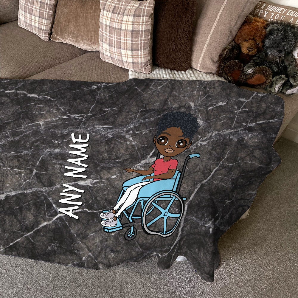 MrCB Marble Wheelchair Fleece Blanket