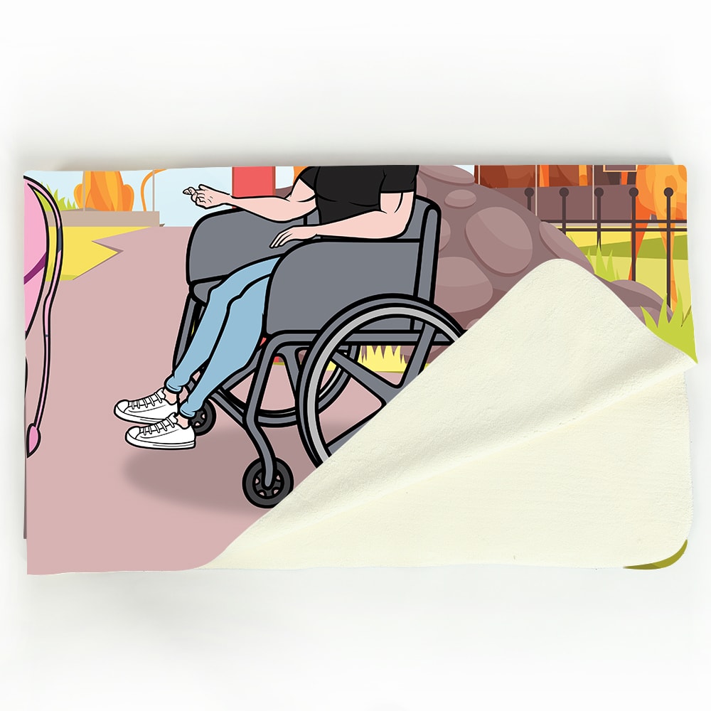 MrCB Zoo Wheelchair Fleece Blanket