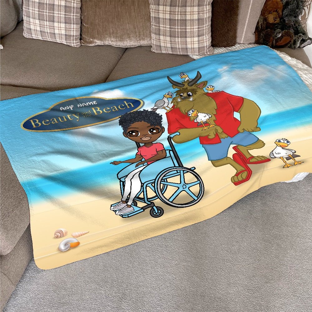 MrCB Beauty and The Beach Wheelchair Fleece Blanket
