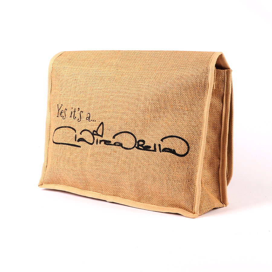 ClaireaBella Personalised Good Vibes Jute Satchel