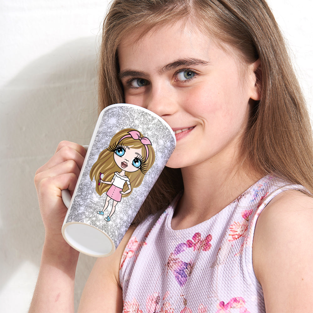 ClaireaBella Girls Glitter Latte Mug