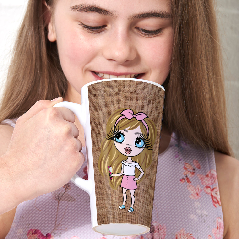ClaireaBella Girls Jute Latte Mug