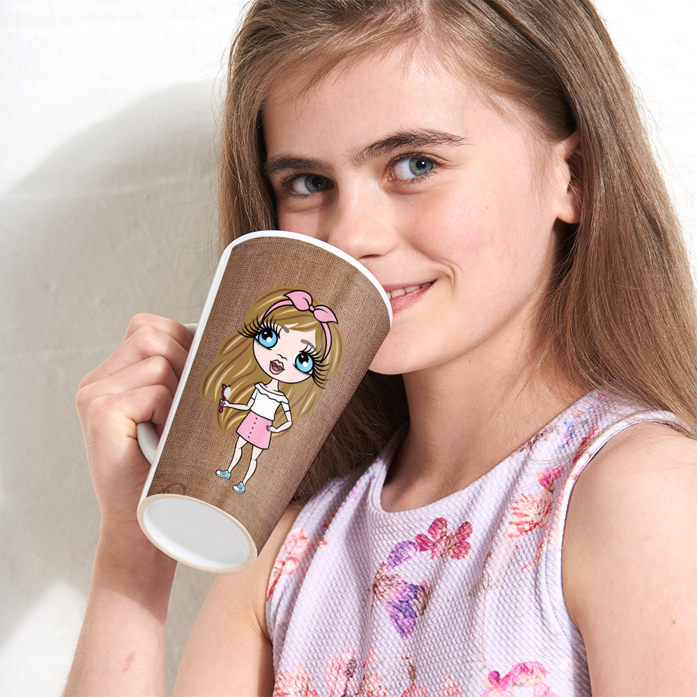 ClaireaBella Girls Jute Latte Mug