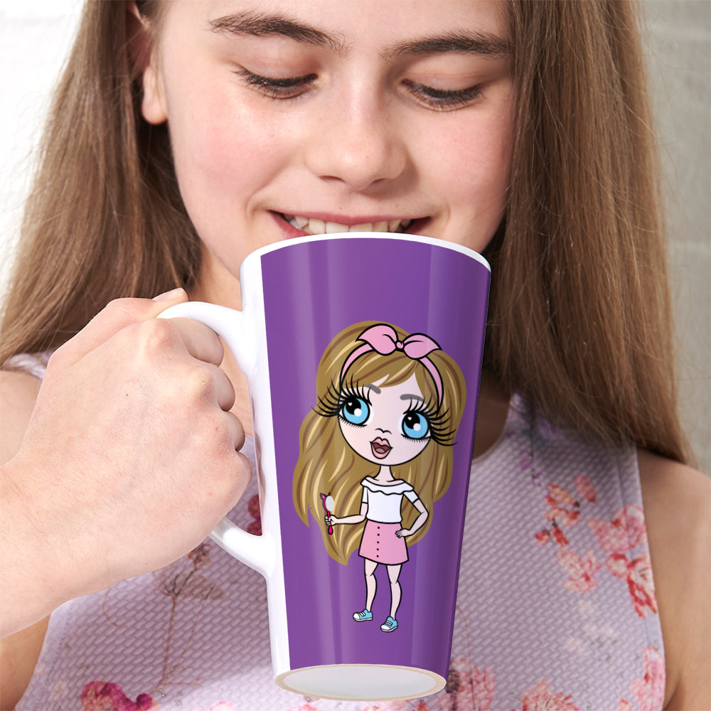 ClaireaBella Girls Purple Latte Mug