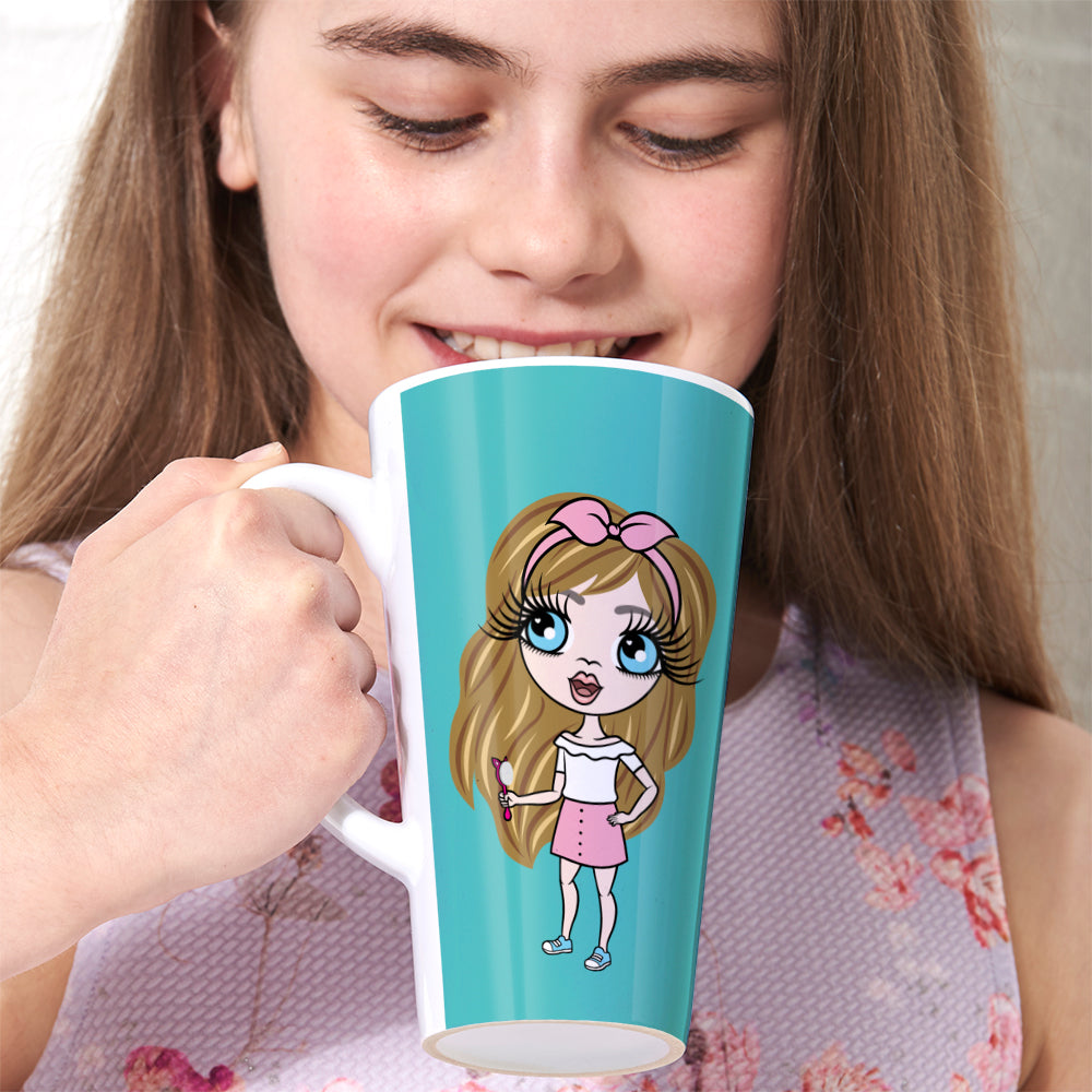 ClaireaBella Girls Turquoise Latte Mug