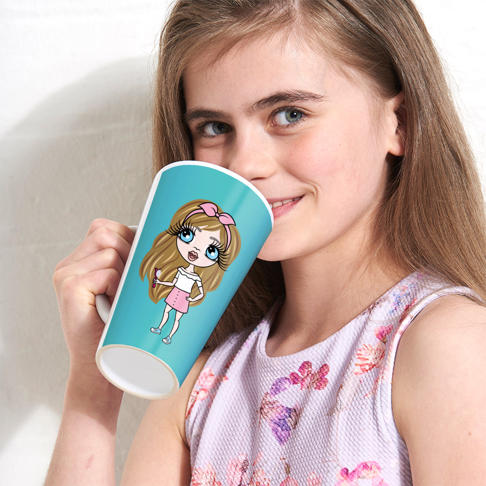 ClaireaBella Girls Turquoise Latte Mug