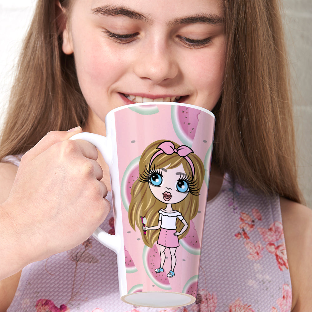 ClaireaBella Girls Watermelon Latte Mug