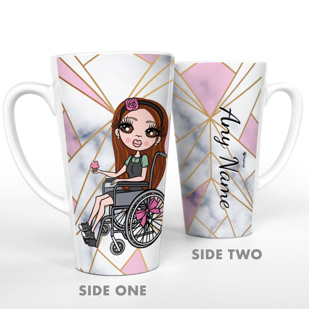 ClaireaBella Wheelchair Geo Latte Mug