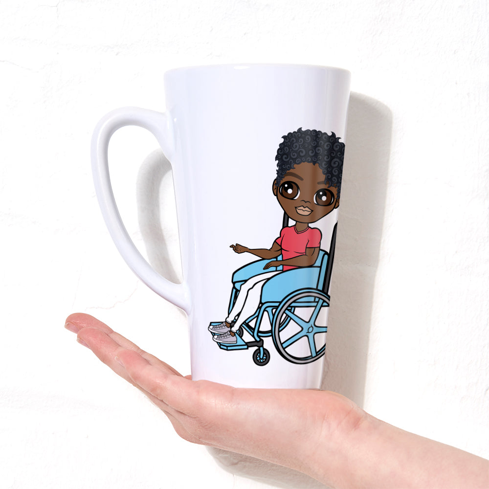 MrCB Wheelchair White Latte Mug